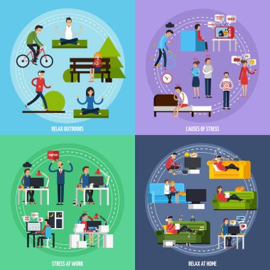 Şablon dinlenmek ve stres