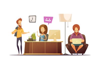 Hostel Resepsiyon tasarım konsepti