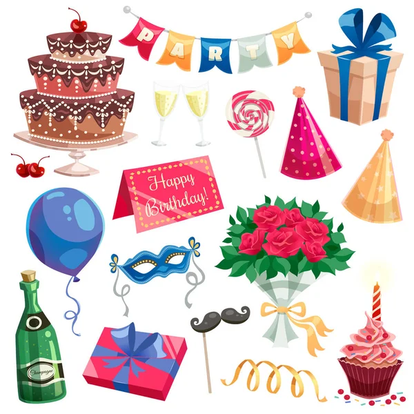 Fiesta de cumpleaños conjunto — Vector de stock