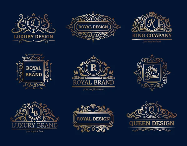 Luxury Labels Design Set — Stock Vector