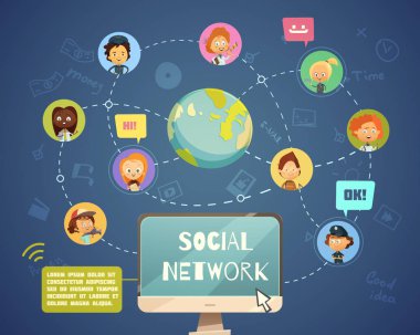 Sosyal ağ insanlar farklı meslekler