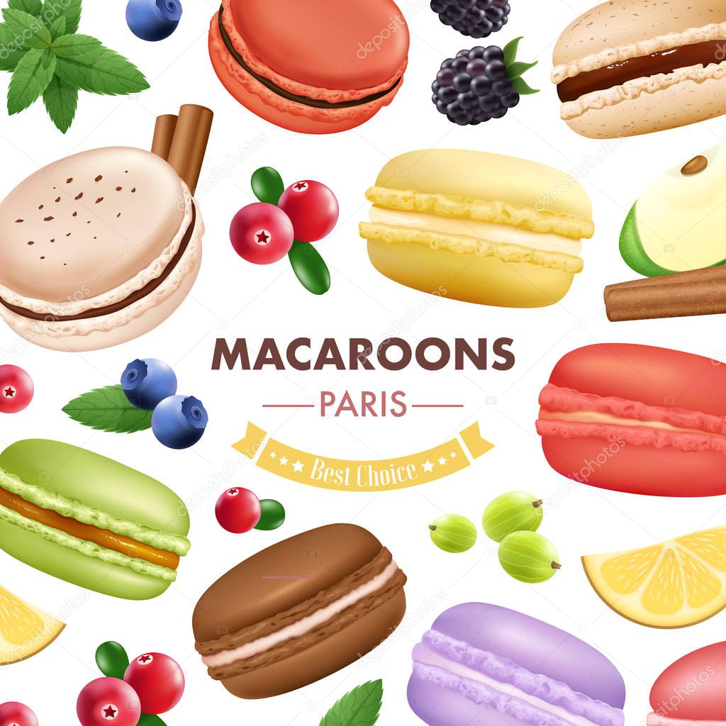 Sweet Macaroon Goods Background