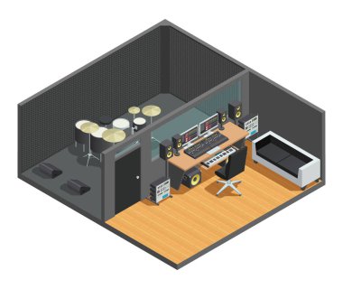 Studio iç kayıt davul
