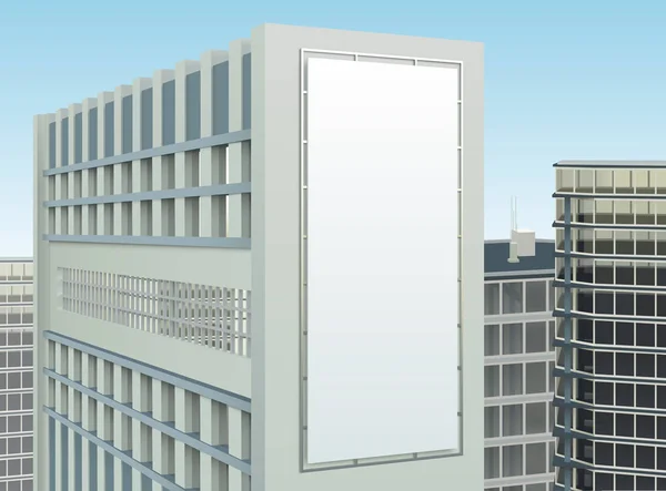 建物景観広告サイト構成 — ストックベクタ