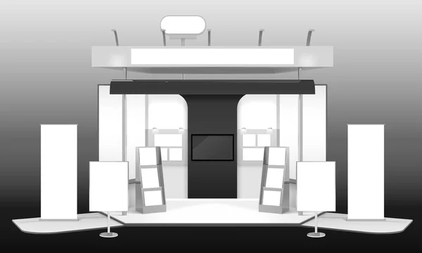 Stand de exposición Diseño 3D Mockup — Archivo Imágenes Vectoriales