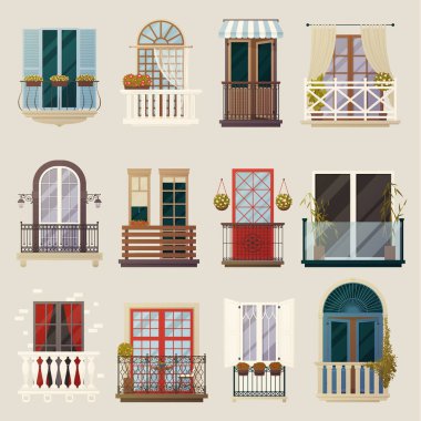 Modern klasik Vintage balkon öğeleri koleksiyonu 