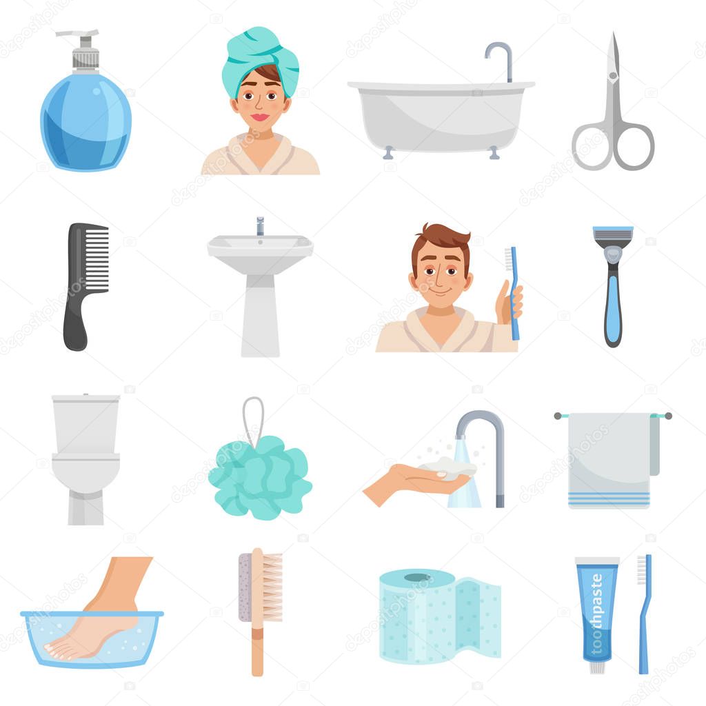 Hygiene Products Icon Set