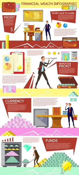 Hogyan Grow Rich Infographics — Stock Vector