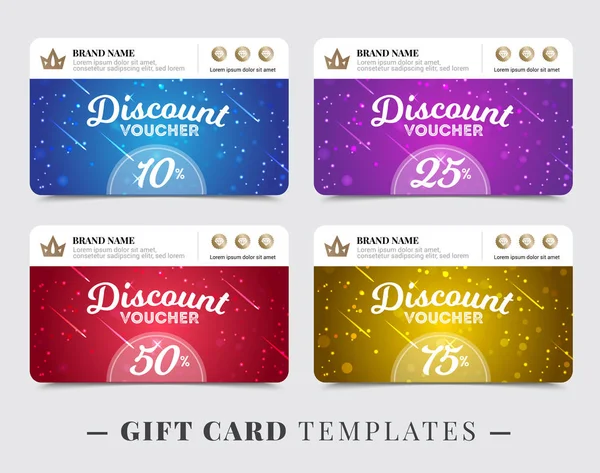 Gift Card Templates — Stock Vector