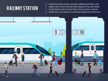 Intercity istasyonu illüstrasyon