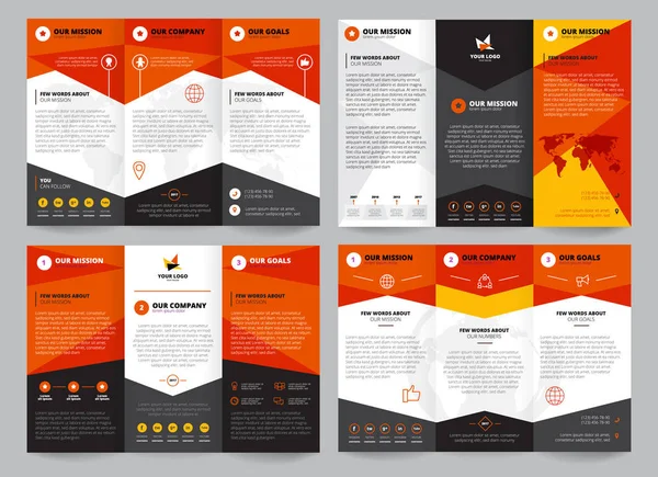 Brochure Sjabloon Set — Stockvector