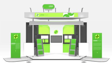 Green Energy Exhibition Stand Design clipart