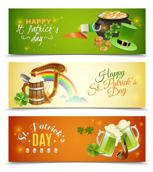 Saint Patricks Day Banners Set — Stock Vector