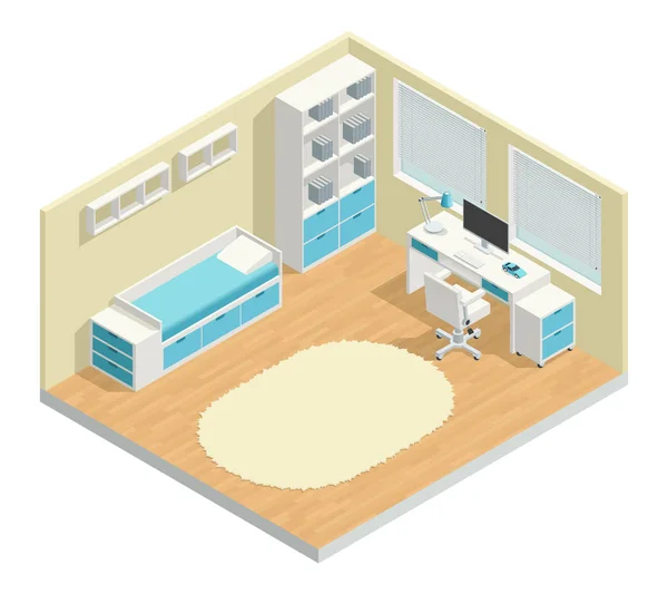 Composición de la habitación para niños — Vector de stock