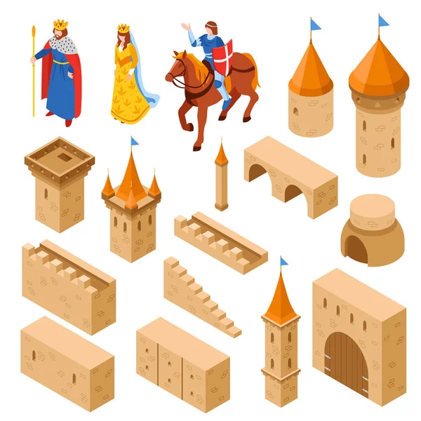 Castle walls isometric, Royaltyfree Castle walls isometric Vector
