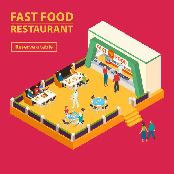 Fast Food Restauracja tło — Wektor stockowy