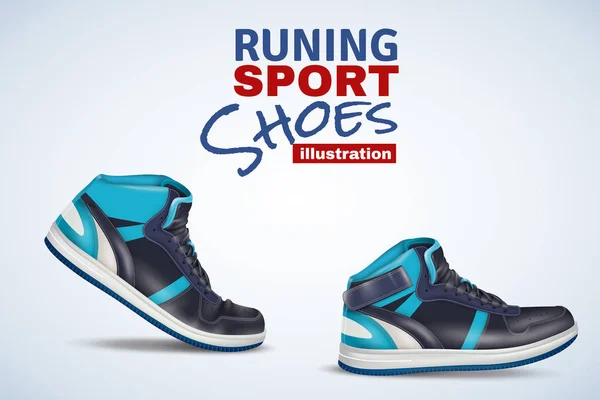 Running Sport Scarpe Illustrazione — Vettoriale Stock