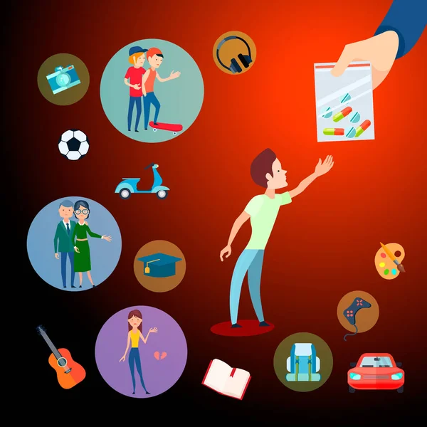 Uyuşturucu bağımlılığı arka plan kavramı