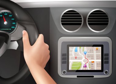 Arabada GPS navigasyon