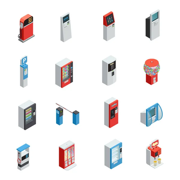 Automaten Icons Set — Stockvector