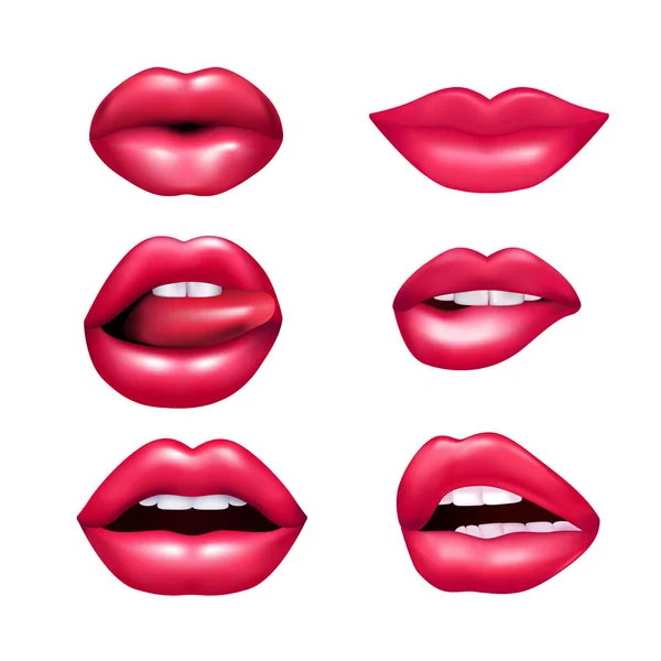 Ensemble imitant les lèvres — Image vectorielle