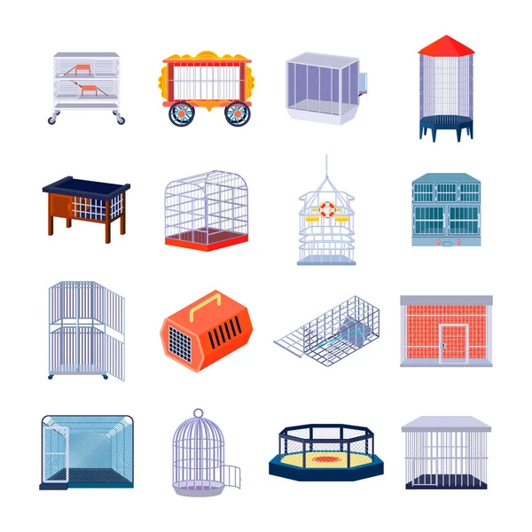 Conjunto de ícones de caixa animal — Vetor de Stock
