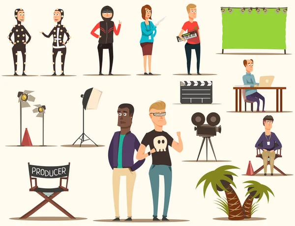 Filmproductie elementen Set — Stockvector