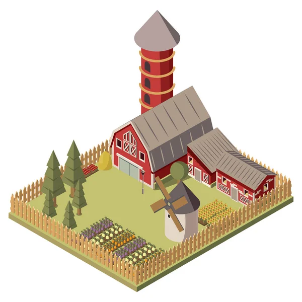 Farm Isometric Design Royalty Free Stock Illustrations