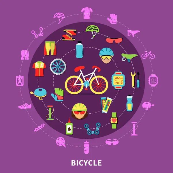 自転車の概念図 — ストックベクタ