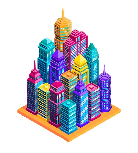 Concepto de edificios urbanos — Vector de stock