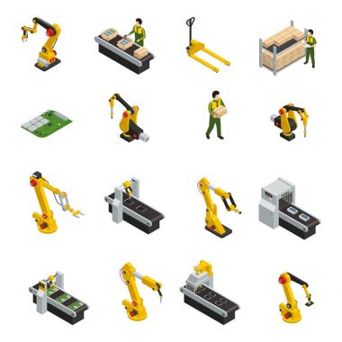 Robot makine sembolleri izole