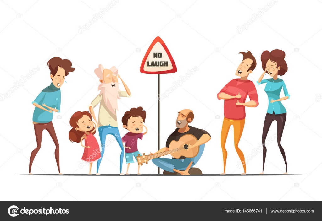 Families Friends Hilarious Moments Cartoon Illustration Stock Vector Image  by ©macrovector #146666741