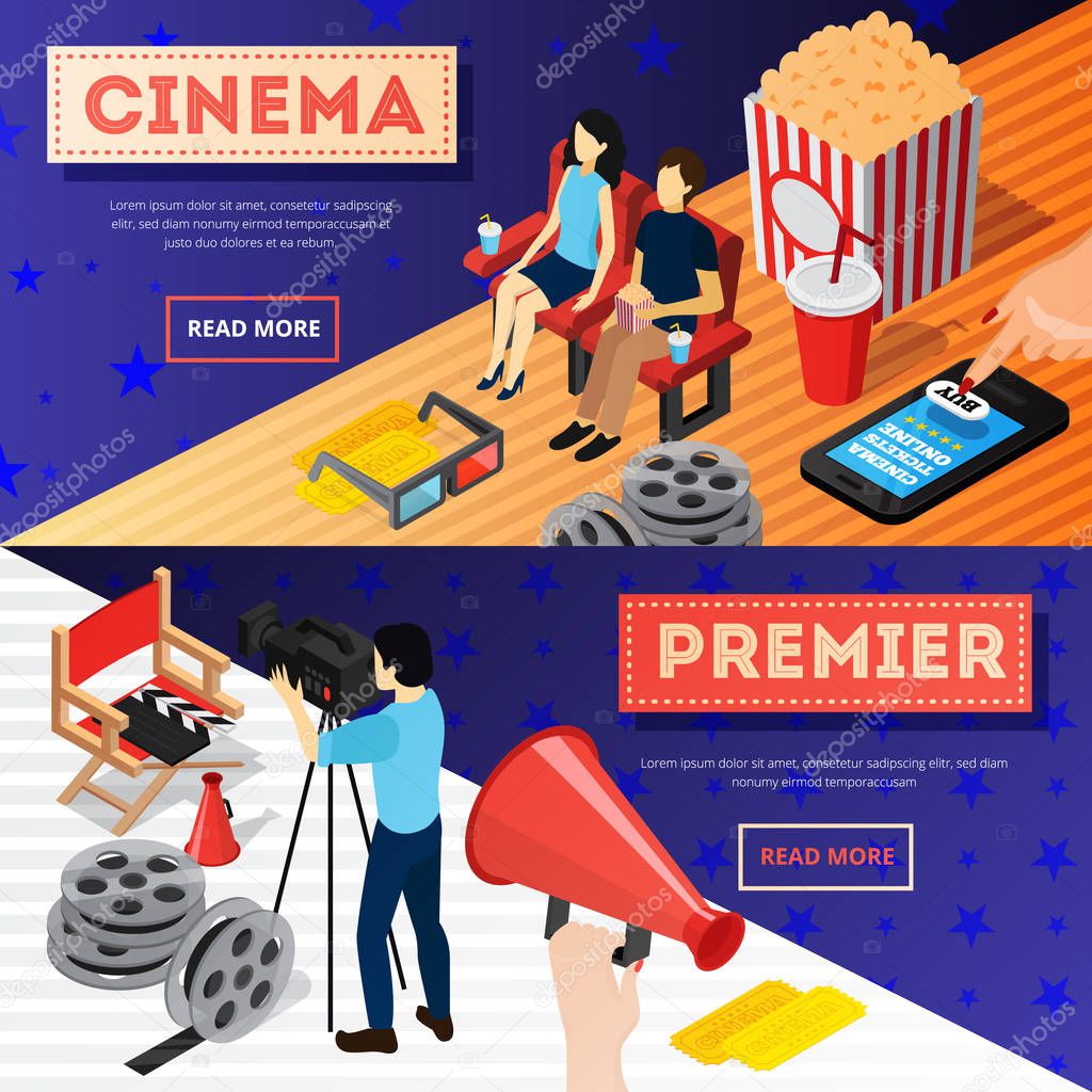 Cinema Premiere Banners Set