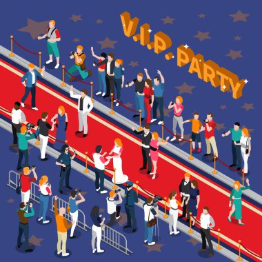 VIP parti izometrik çizimde
