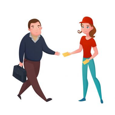 Sokak el ilanı promosyon vektör çizim