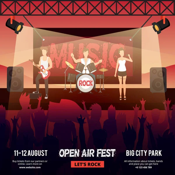 Banner des Open-Air-Festivals — Stockvektor