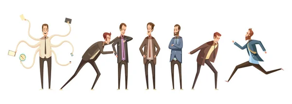 Set personaggi dei cartoni animati — Vettoriale Stock