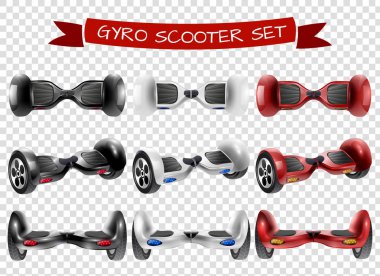 Gyro Scooter görünümü şeffaf arka plan ayarlamak