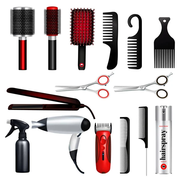 Coiffeur Big Icon Set — Image vectorielle