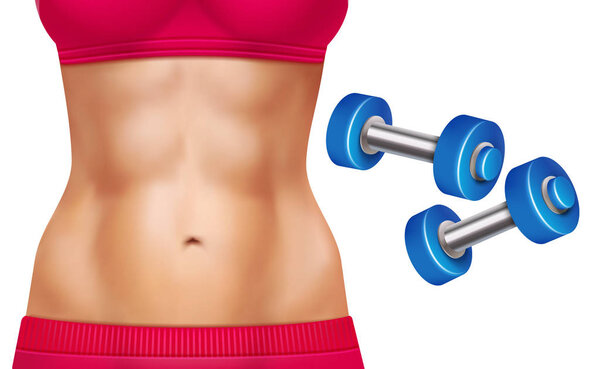 Abs Woman Realistic Set