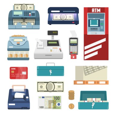Banka öznitelikleri Icon Set