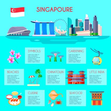 Singapur kültür Infographic