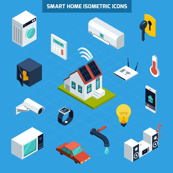 Set di icone smart home — Vettoriale Stock