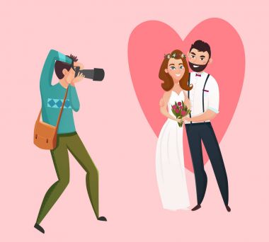 Düğün Fotoğrafçı tasarım konsepti 