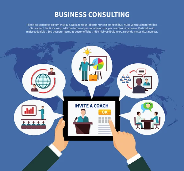 Wereldwijde Business Consulting Concept — Stockvector