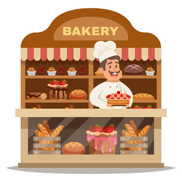 Bakery Shop Design Concept — Stock Vector