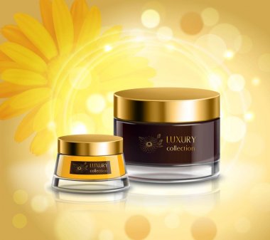 Kozmetik ürünleri gerçekçi kompozisyon Poster 