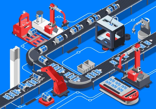 Isometrische Illustration von Raumfahrtgeräten — Stockvektor