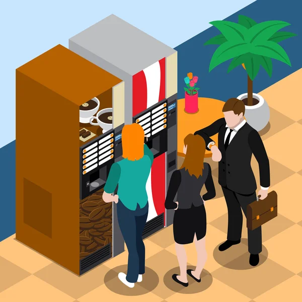 Koffie automaat illustratie — Stockvector