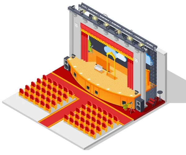Theater interieur Concept — Stockvector